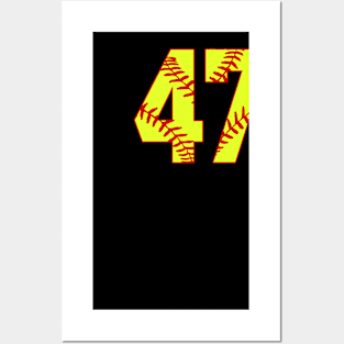 Fastpitch Softball Number 47 #47 Softball Shirt Jersey Uniform Favorite Player Biggest Fan Posters and Art